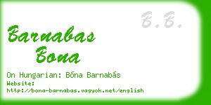 barnabas bona business card