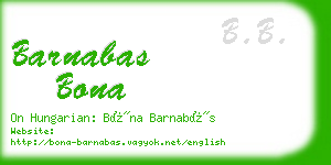 barnabas bona business card